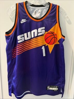 Nike Purple Phoenix Suns Retro Basketball Jersey with Orange Accents